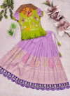 Ajd 8169 Heavy Pure Dola Silk Lehenga With Blouse Kids Wear Wholesale Online